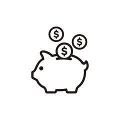 Piggy bank icon symbol