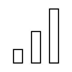 Signal Mobile Bar Chart Cellular vector icon