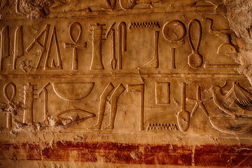 hierroglyph in Temple of Hatshepsut