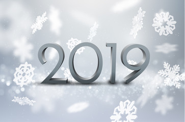2019 abstract New Year holiday background. Vector eps10