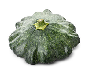 Pattypan squash isplated on white background. Clipping path