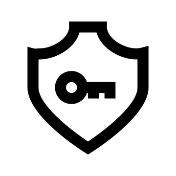 Shield Key Security Protect Protection Secure vector icon