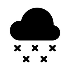 Snow Cloud Winter Season Cool Cold vector icon