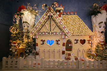 Fantastica casa di Babbo Natale con le luminarie