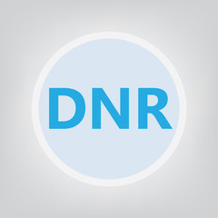 DNR (Do Not Resuscitate) acronym- vector illustration