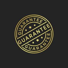 Guarantee stamp seal vector template