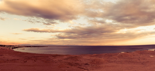 Fototapeta na wymiar Red sea Lagoon in Dahab town, Egypt