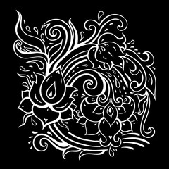 Paisley background. Hand Drawn ornament. Vector illustration
