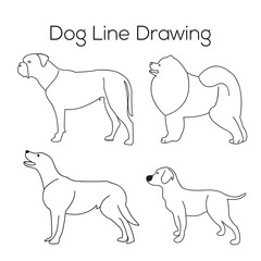 Dog illustration - black line