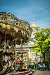 Carousel in Montmarte, Paris