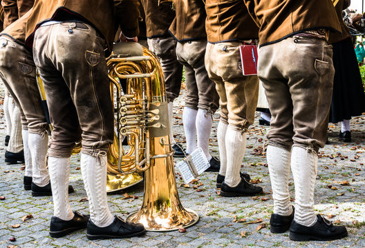 part of a typical bavarian brass instrument
