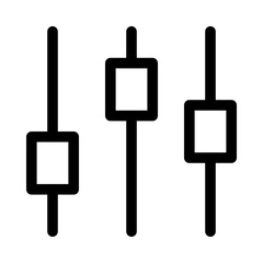 Settings Slider Vertical Interface Gui Web vector icon