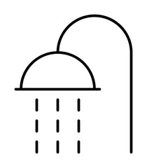 Fototapeta na wymiar Shower Hotel Service Booking Trip Travel vector icon
