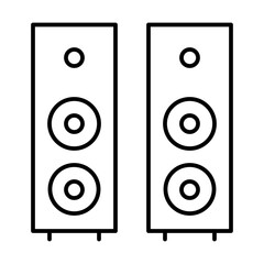 Speaker Stereo Housekeeping Home Furniture Living Interior vector icon