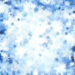 Abstract Holiday Snowflakes Background