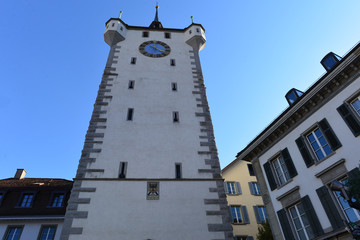 Obraz premium Stadtturm Baden im Kanton Aargau