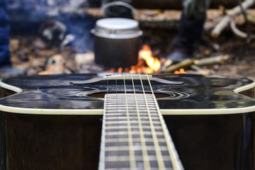 guitar camping