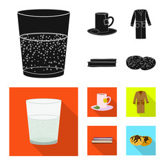 Vector design of dreams and night symbol. Set of dreams and bedroom stock symbol for web.