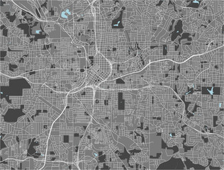map of the city of Atlanta, USA