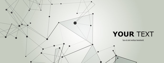 Vector technology connect with lines and dots