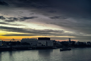 Ludwigshafen mannheim germany bridge view panorama sky