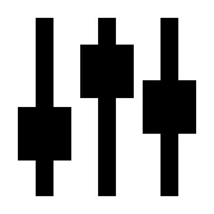 Settings Slider Vertical Interface Gui Web vector icon