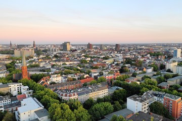 city Panorama at sunset