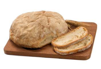 Pane su tagliere di legno