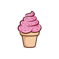 Ice cream logo template