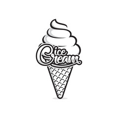 Ice cream logo template