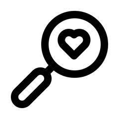 Search Love Wedding Valentines Day Engagement vector icon