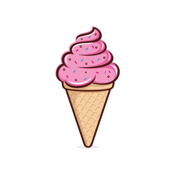 Ice cream logo template