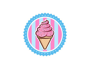 Ice cream logo template