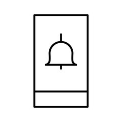 Smartphone 2 Alarm Bell Signal Alert vector icon