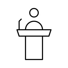 Speaker Conference Presentation Workshop Business vector icon