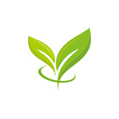 Leaf logo vector