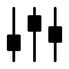 Settings Slider Vertical Interface Gui Web vector icon