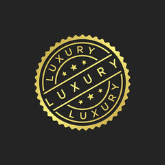 Luxury stamp seal vector template