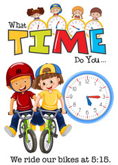 Children ride bike at 5:15