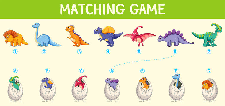 Matching dinosaur number worksheet