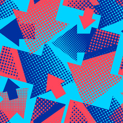 Arrows seamless geometric trendy pattern.