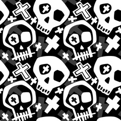 Skull funky boys and girls apparel modern print.