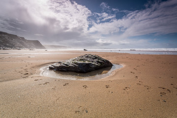 watergate bay cornwall england uk on the beach