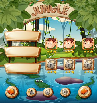 Animal jungle game template