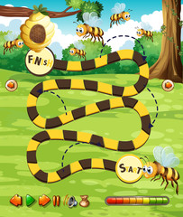 Bee board game template