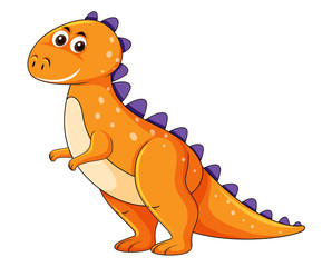 Cute orange dinosaur character