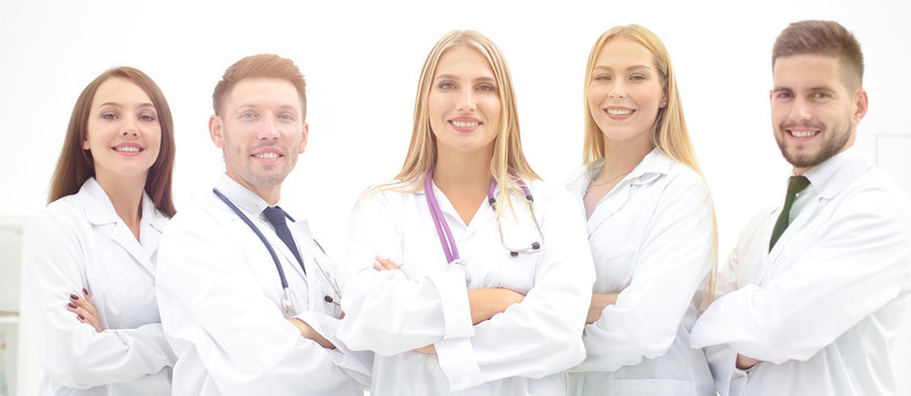 group portrait of a professional medical team
