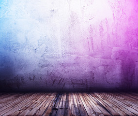 interior background with neon lights