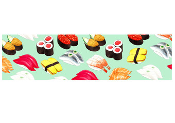 寿司バナー緑