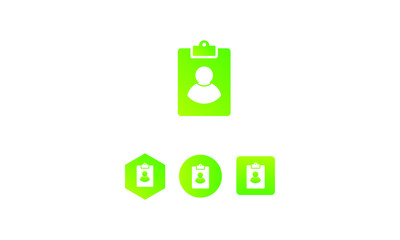 task clipboard user gradient style vector  icon 